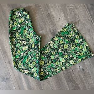 Zara Floral Flare Pants Small